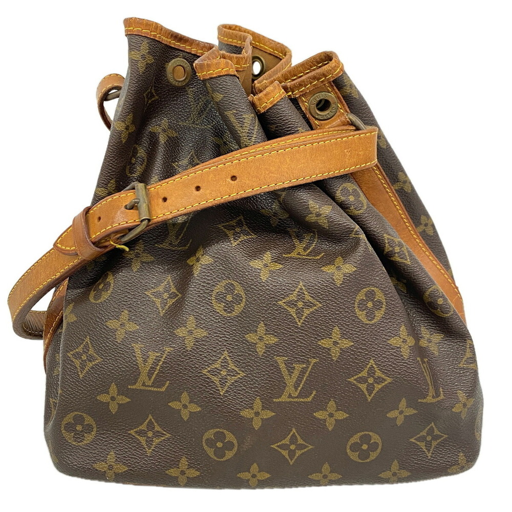 Louis Vuitton Monogram Petit Noé Shoulder Bag M42226 Brown Women's